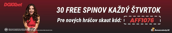 30 free spinov Doxxbet vo štvrtok