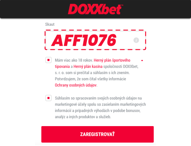 Doxxbet skaut kód 2024