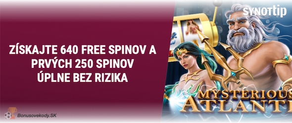 Synottip bonus 640 free spinov