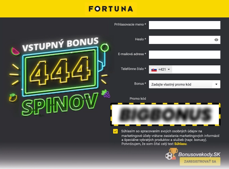 Fortuna casino promo kód