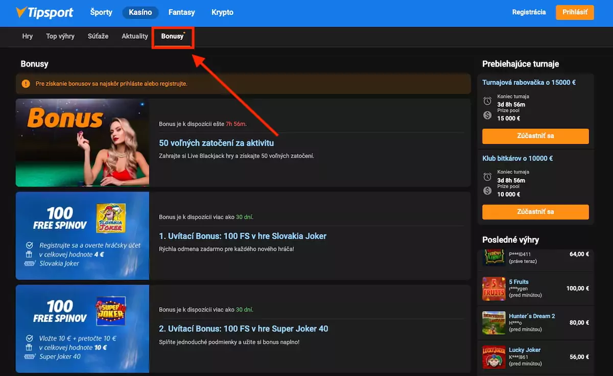 Aktuálné promo akcie u Tipsportu