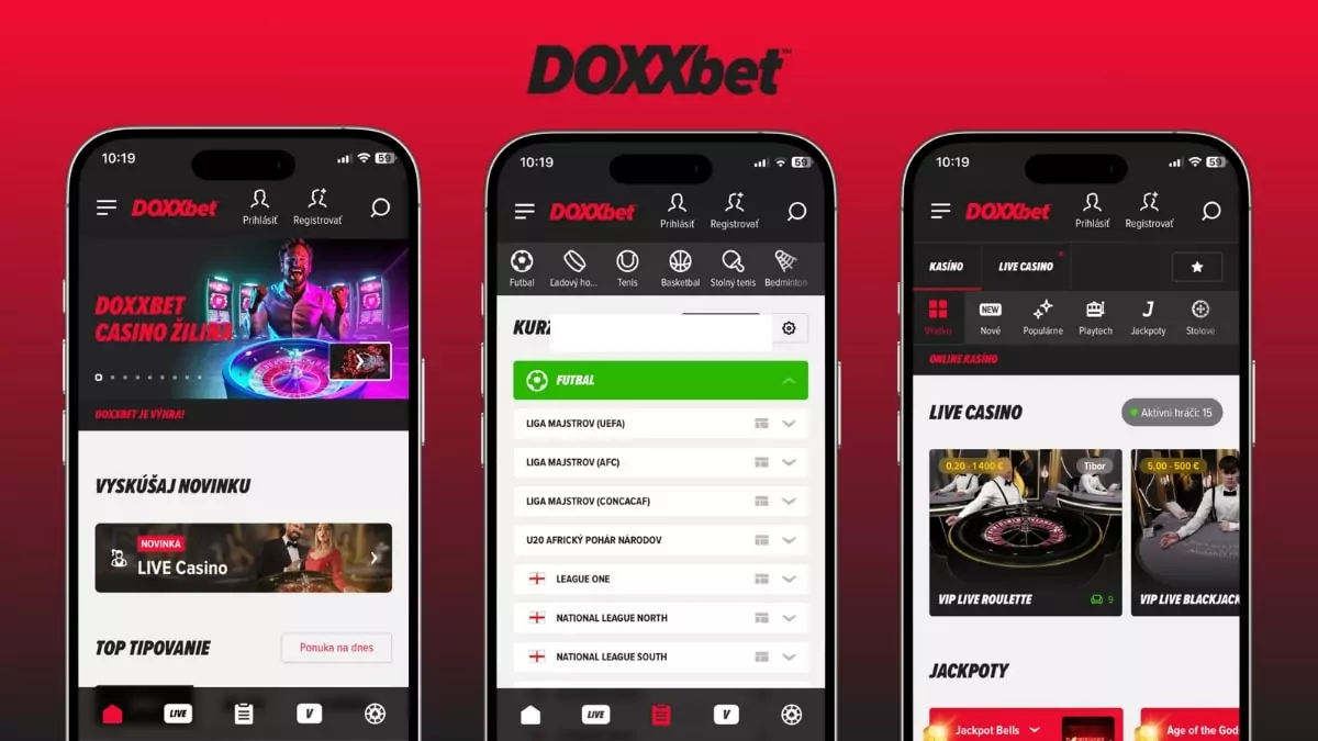 DOXXbet mobilná aplikácia