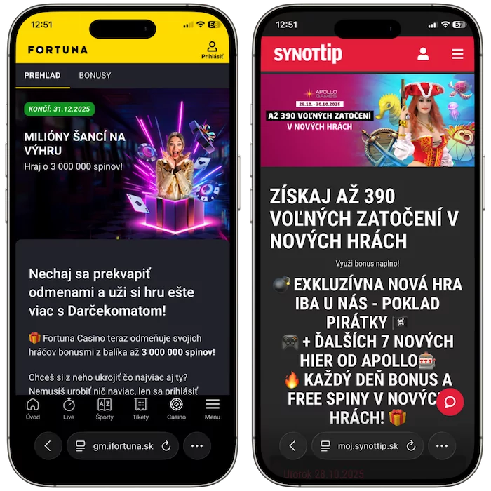 Free spiny Fortuna a Synottip