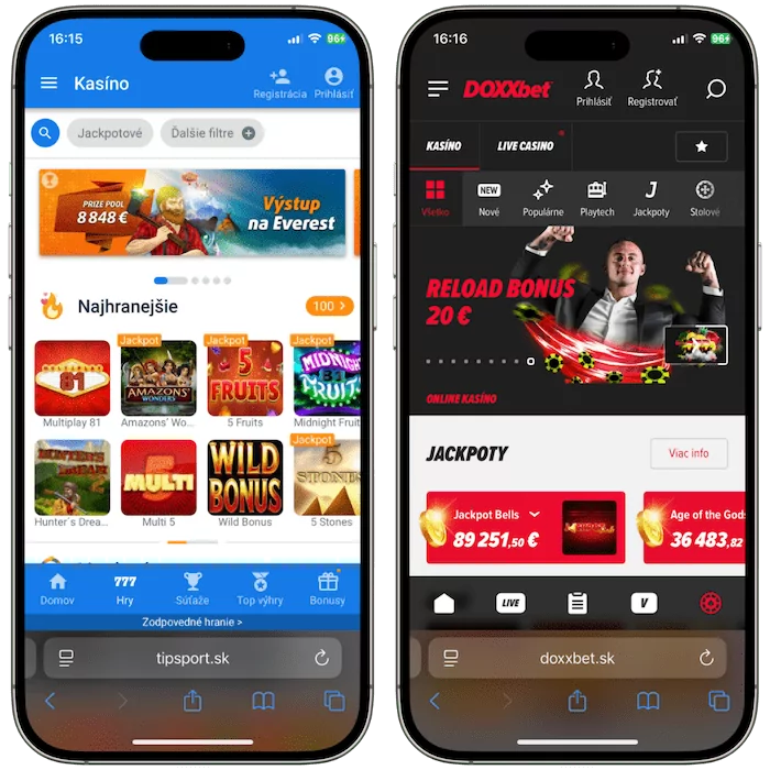 Online kasíno Doxxbet vs Tipsport