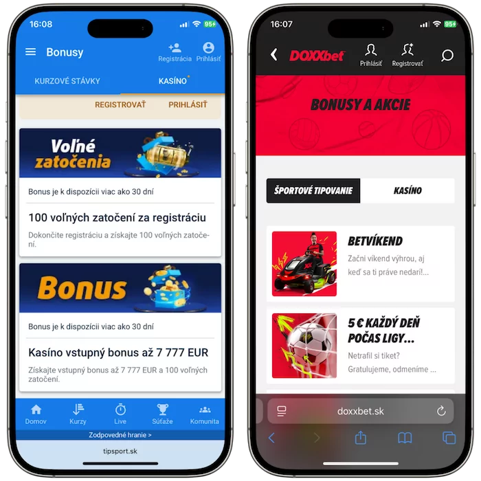 Promo akcie Tipsport a Doxxbet