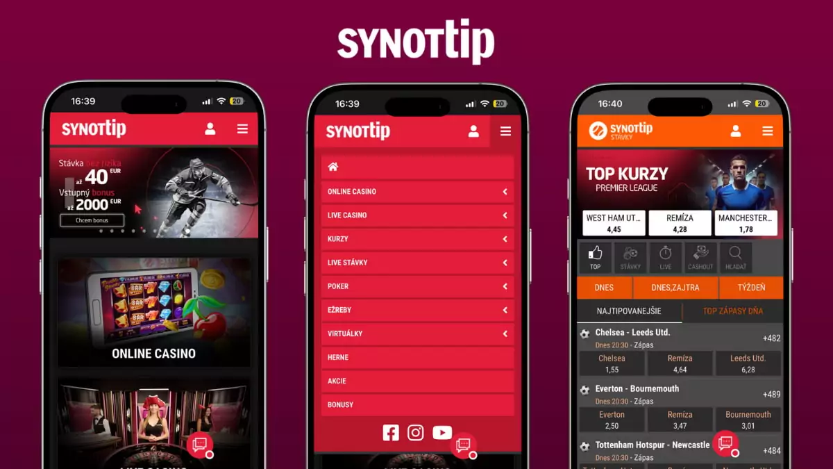 Synottip mobilná aplikácia