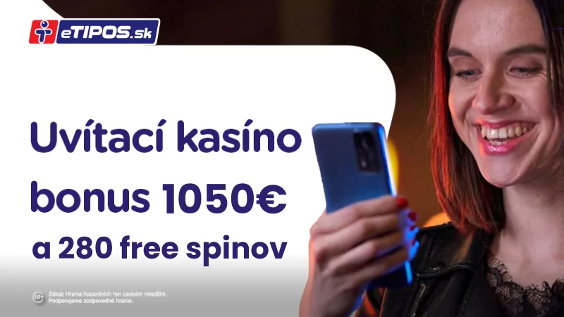 Tipos casino bonus 1050 eur a 280 free spinov