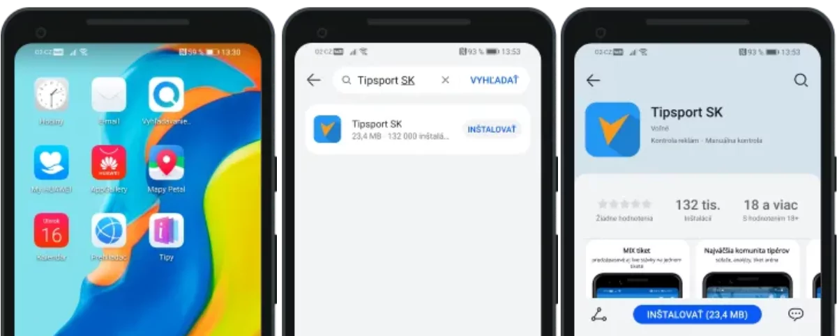 Tipsport aplikácia pre HarmonyOS
