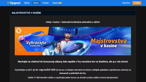 Tipsport casino free spiny dnes
