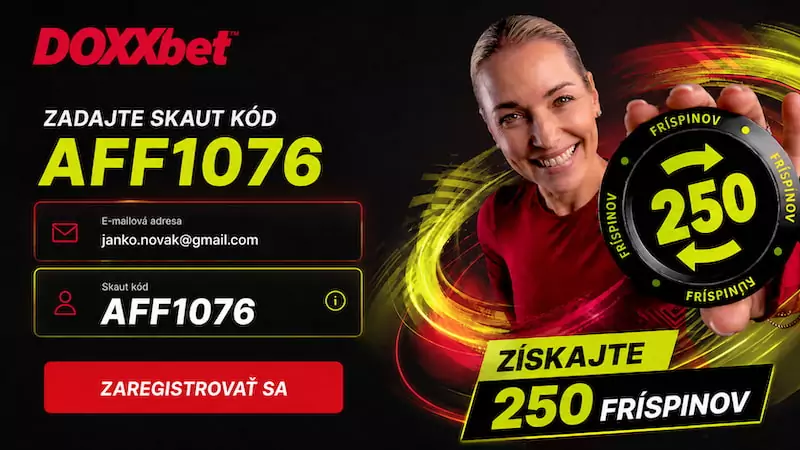 Doxxbet skaut kód 2026 AFF1076