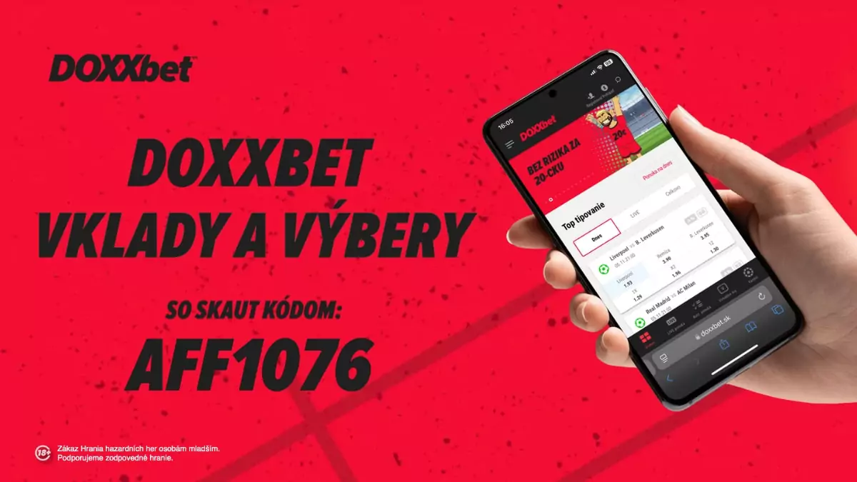 DOXXbet vklady a výbery