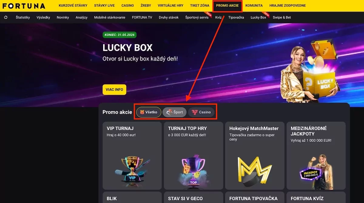 Promo akcie Fortuny