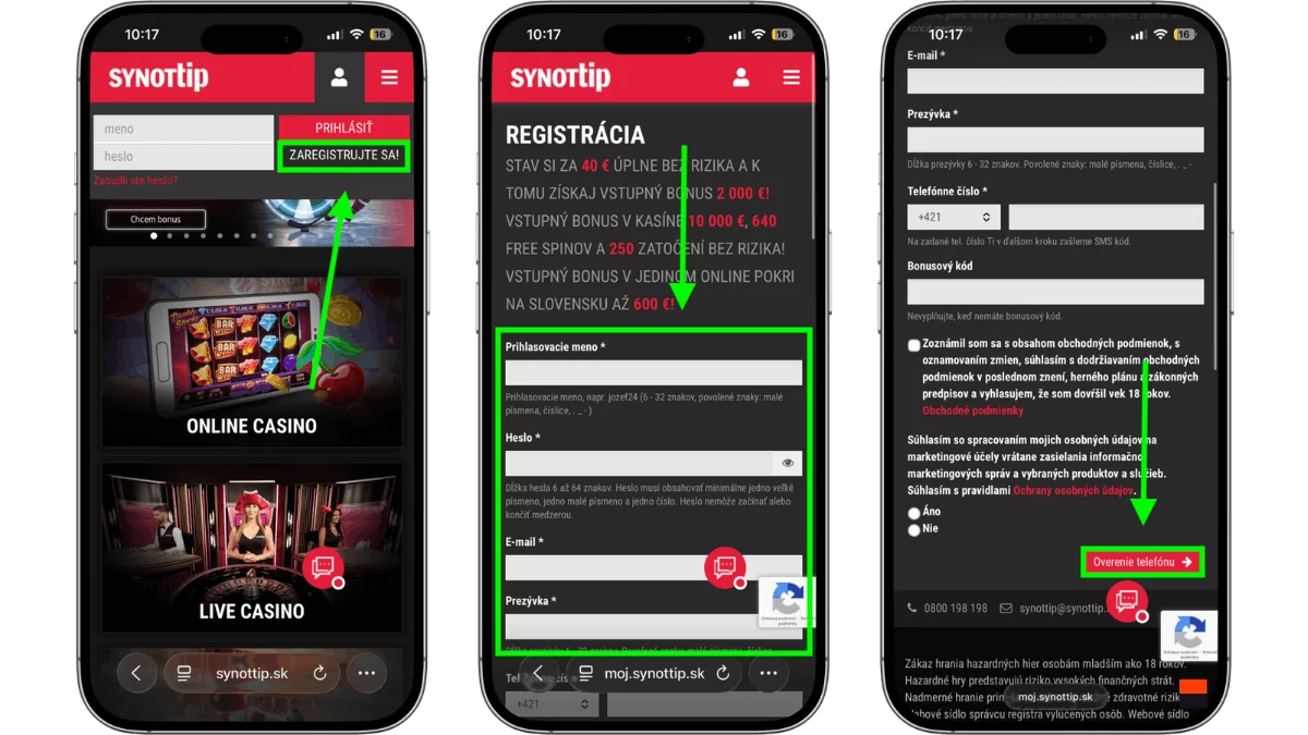 Fortuna registrácia