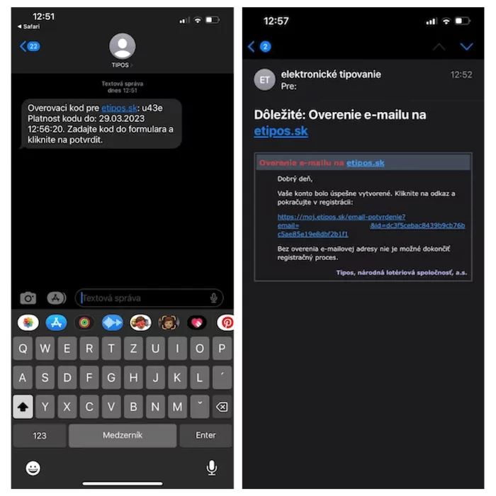 Tipos overenie kontaktov