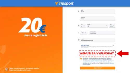 Tipsport akčný kód